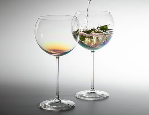 Duhové sklenice na víno Bubbles